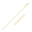 Chaîne en Or Jaune 14k avec Maillon Découpé en Diamant - 1,1 mm