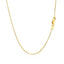 Chaîne en Or Jaune 14k avec Maillon Découpé en Diamant - 1,1 mm