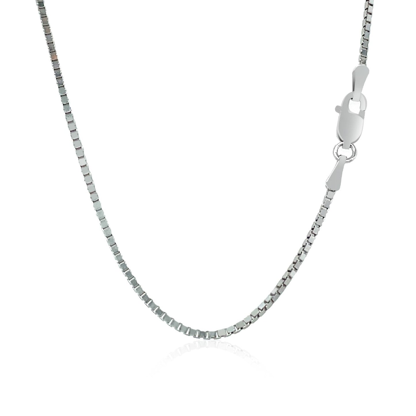 14k White Gold Classic Box Chain - 1.1mm