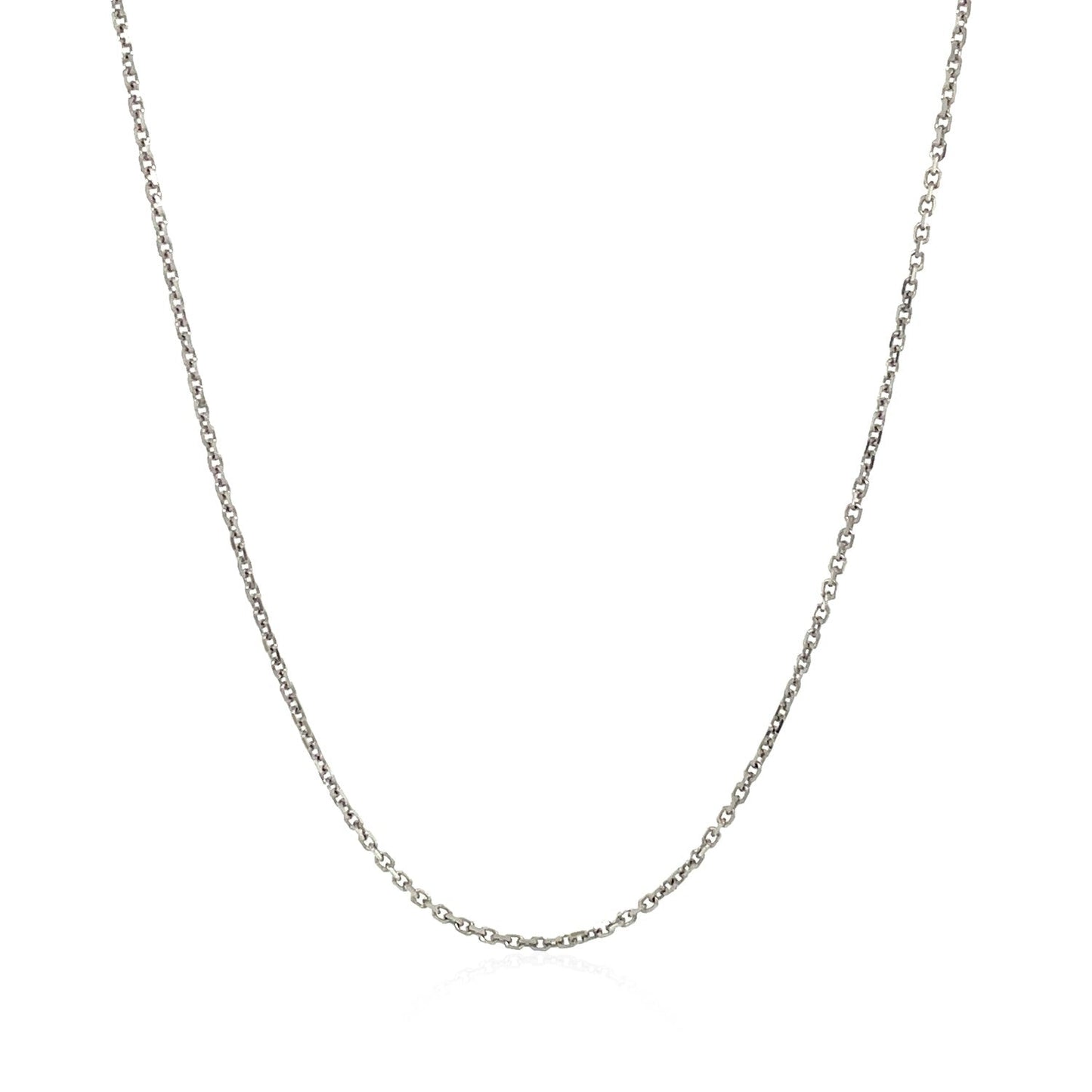 18k White Gold Cable Chain Necklace - 1.1mm