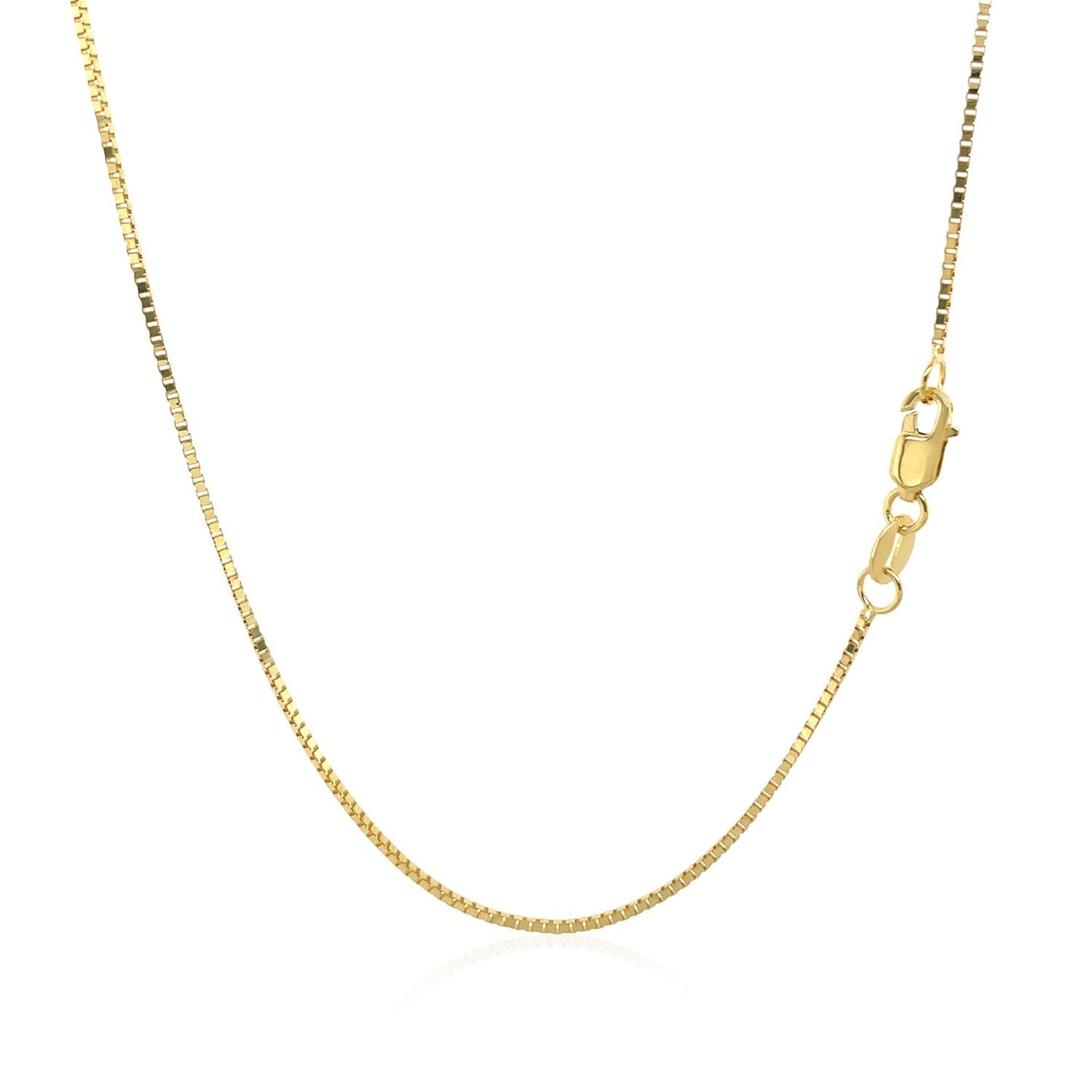 Cadena Clásica de Caja de Oro Amarillo de 14k - 0.8mm