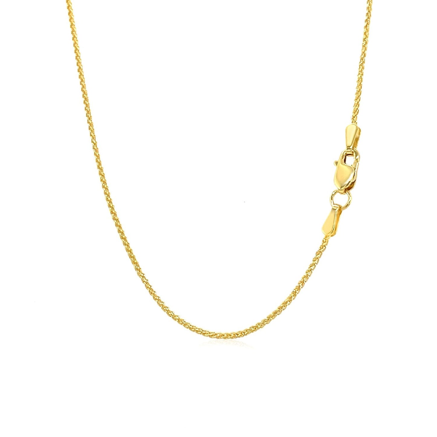 Chaîne en Or Jaune 14k en Blé Ronde - 1,0 mm