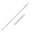 Cadena de trigo cuadrada de oro blanco de 14k de 1.8 mm
