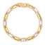 14k Yellow Gold MOP Paperclip Gem Link Bracelet