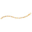 14k Yellow Gold MOP Paperclip Gem Link Bracelet