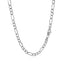 Cadena Figaro Sólida de Oro Blanco de 14k - 3.8mm de Ancho