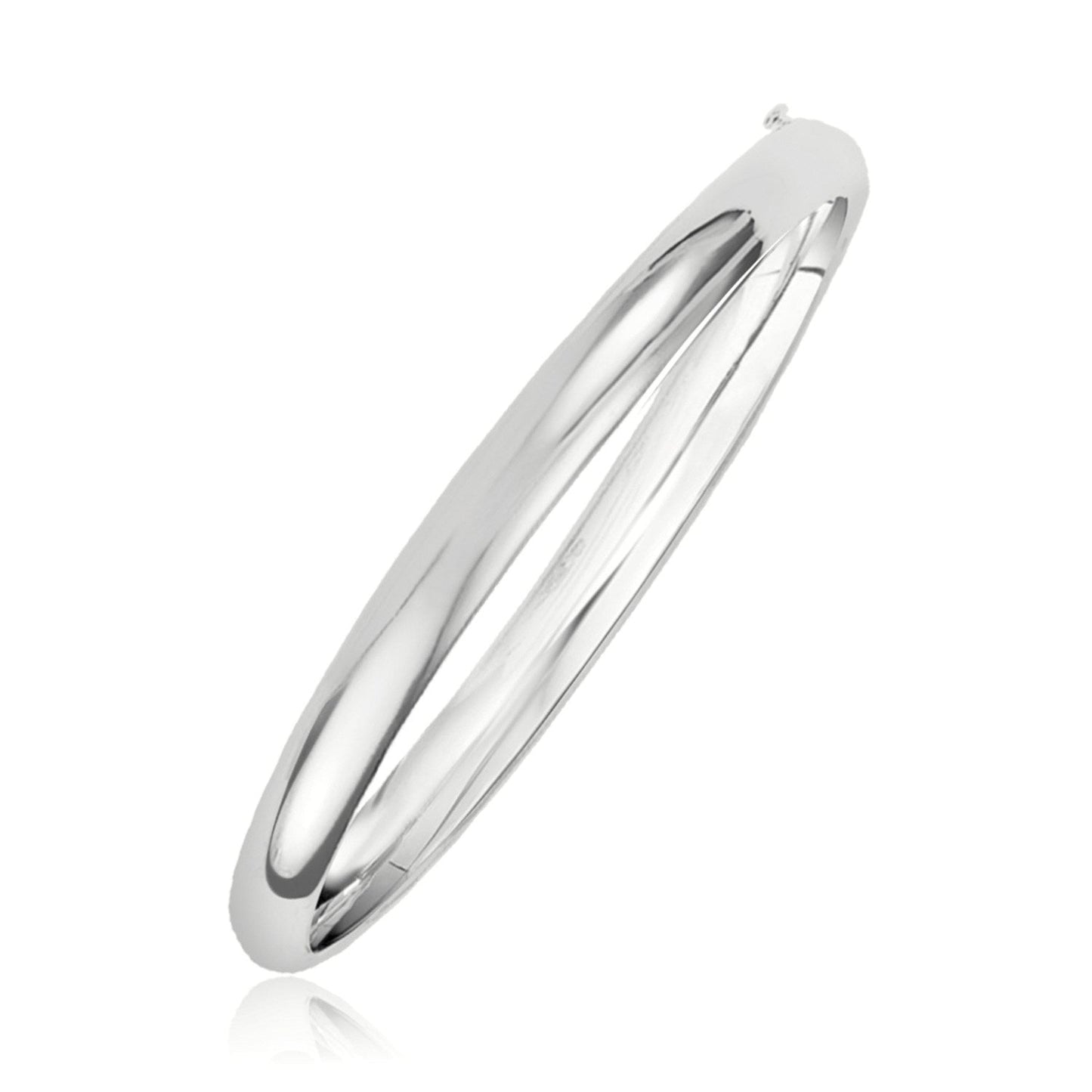Classic 14k White Gold Bangle Bracelet