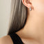 Zircon Titanium Steel Huggie Earrings - Korvel