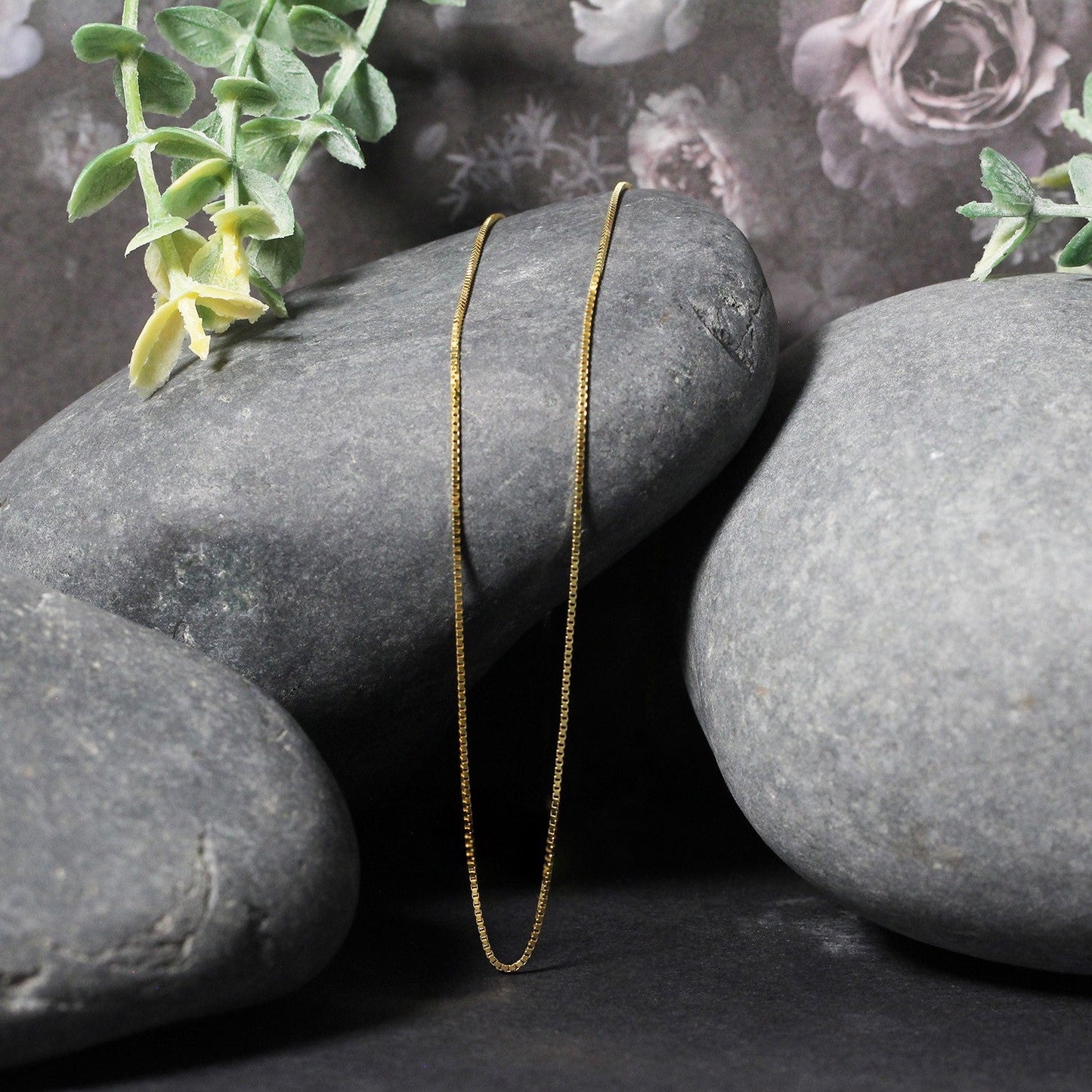 14k Yellow Gold Classic Box Chain - 0.7mm