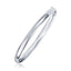 Classic 14k White Gold Bangle Bracelet - 6.0mm