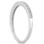 Anillo de boda de banda de diamantes micro pave de oro blanco de 14k
