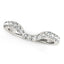 Bague de mariage courbée en or blanc 14k avec diamants