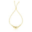 Bracelet ajustable en or jaune 14 carats de style lasso