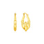 Pendientes de aro con símbolo Claddagh de oro amarillo de 14 quilates