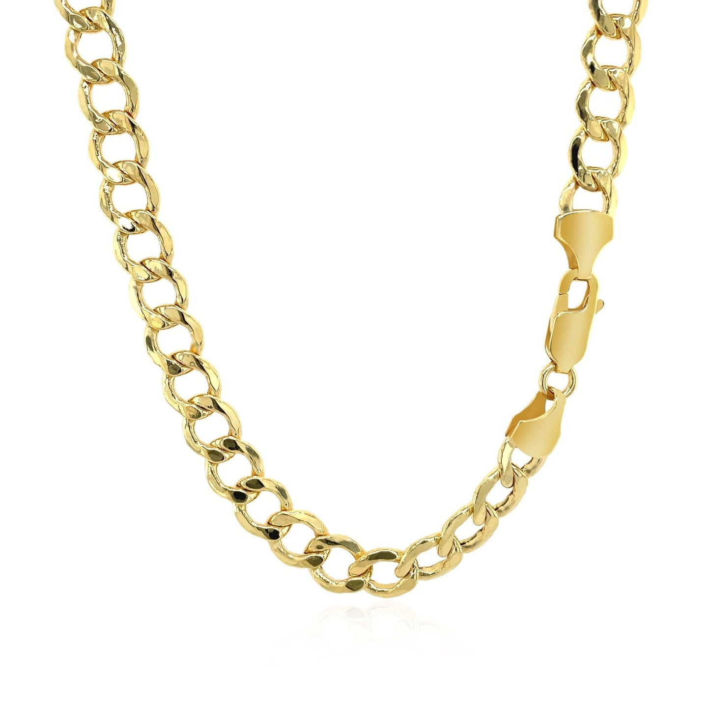 6.2mm 14k Yellow Gold Curb Chain Necklace