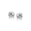 Boucles d'oreilles en argent sterling avec zircon cubique facetté blanc