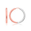 14k Rose & White Gold Hinged Hoop Earrings