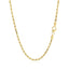 Collier en chaîne en or jaune 14 carats de 2,5 mm avec taille de diamant