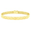 14k Yellow Gold Clover Bracelet - 7 Inch Luxury