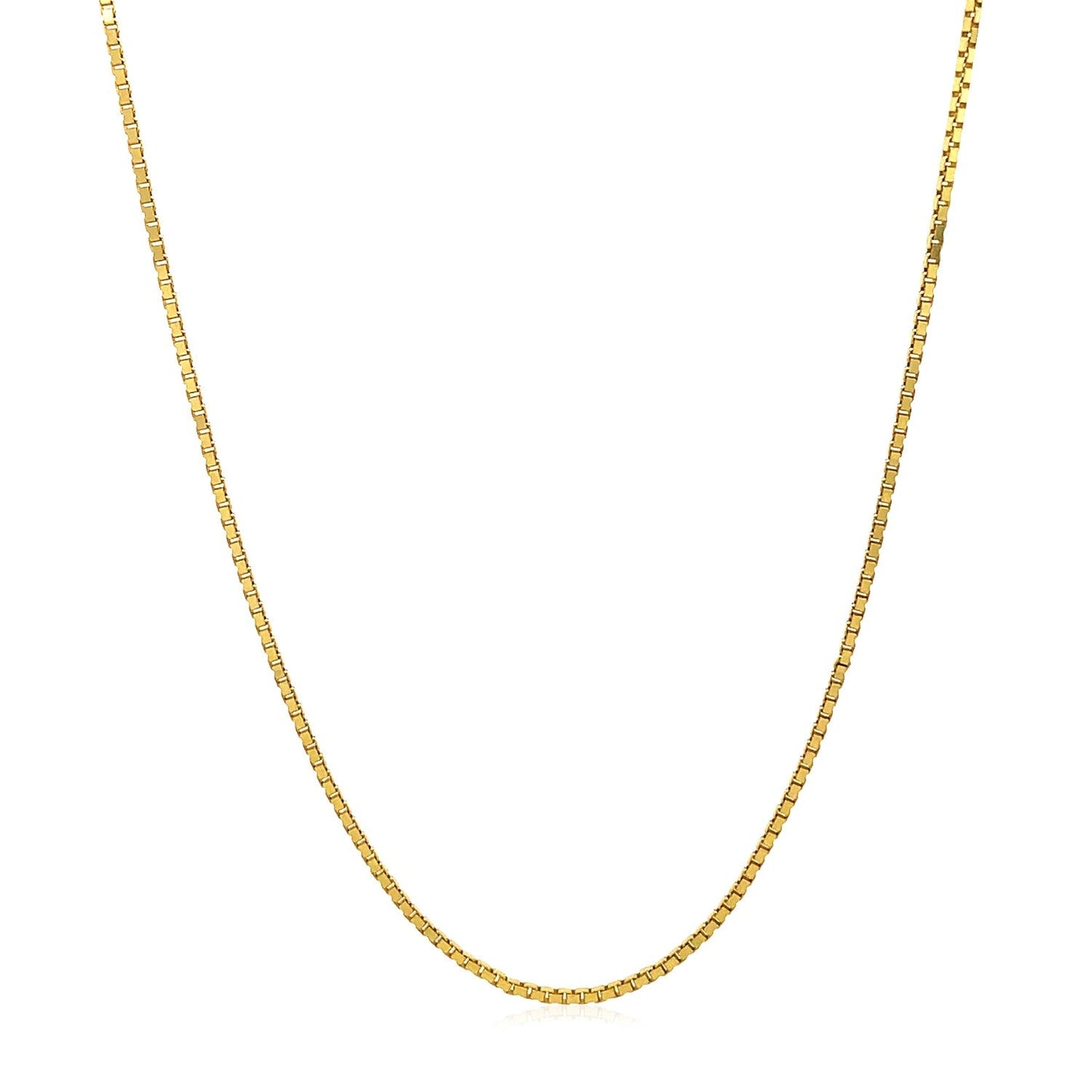 14k Yellow Gold Adjustable Box Chain - Elegant & Versatile