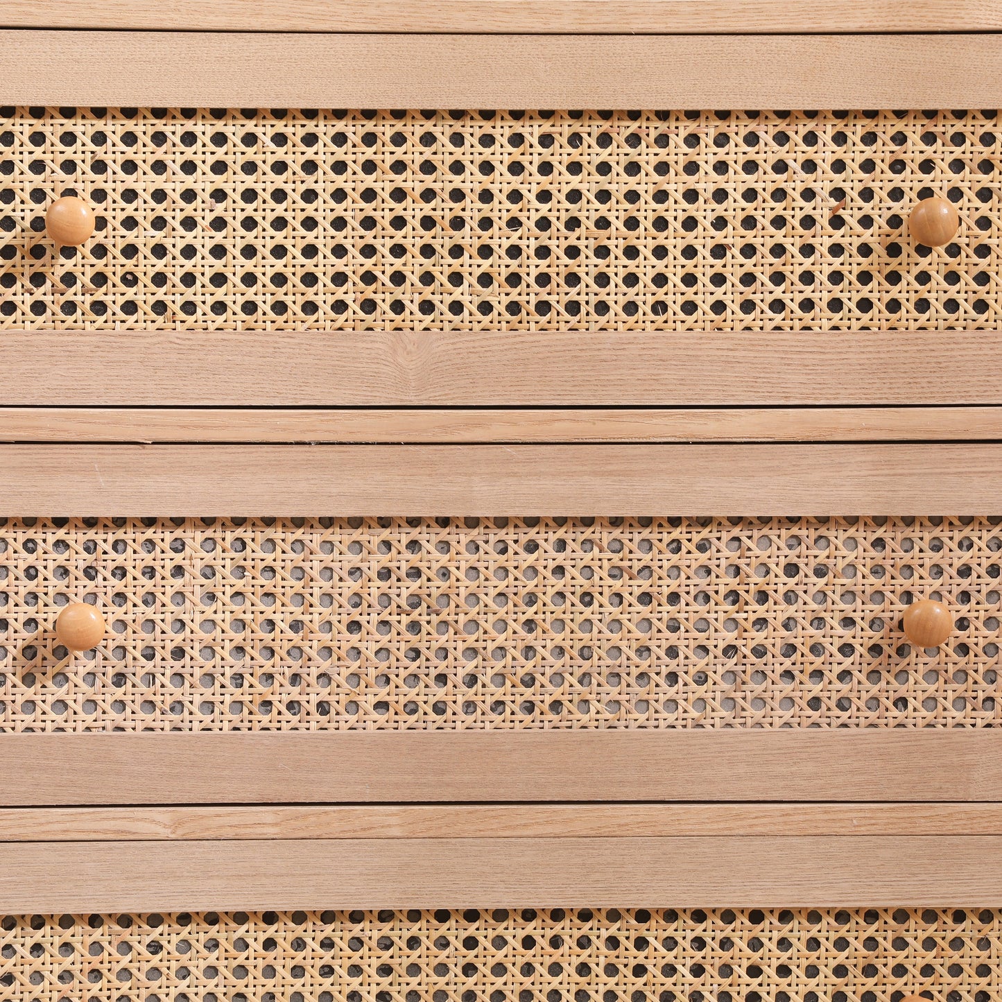 Cabinet de rangement en rotin à 3 tiroirs de 31,5" pour chambre et salon