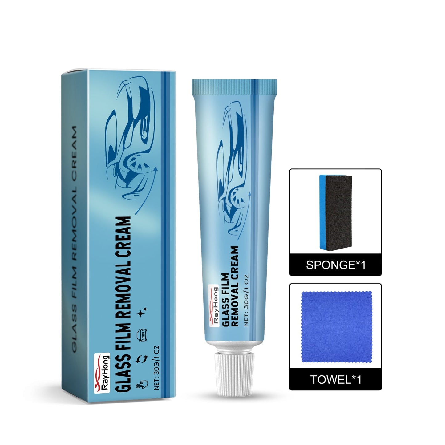 Automotive Glass Cleaner for Oil Film, Anti-Rain & Anti-Fog