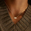 18K Gold-Plated Sterling Silver Zircon Heart Necklace