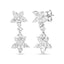 Pendientes Colgantes Florales de Diamante Marquise en Oro Blanco de 18k