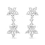 Pendientes Colgantes Florales de Diamante Marquise en Oro Blanco de 18k