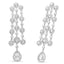 18K White Gold Diamond Double Teardrop Dangle Earrings