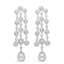 18K White Gold Diamond Double Teardrop Dangle Earrings