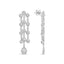 18K White Gold Diamond Double Teardrop Dangle Earrings