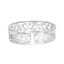 Brazalete Cuff de Filigrana Floral en Oro Blanco de 18K con Diamantes Pave