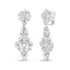 Pendientes de Clip-On de Diamantes en Racimo de Oro Blanco de 18K