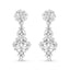 Pendientes de Clip-On de Diamantes en Racimo de Oro Blanco de 18K