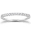 Anillo de boda de diamantes con engaste compartido en oro blanco de 14k