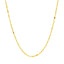 Cadena de cuentas alternas cortadas con diamante de oro amarillo de 14k - 1.2mm