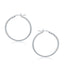 Aros de Aro Pulidos de Oro Blanco de 14k - 30 mm