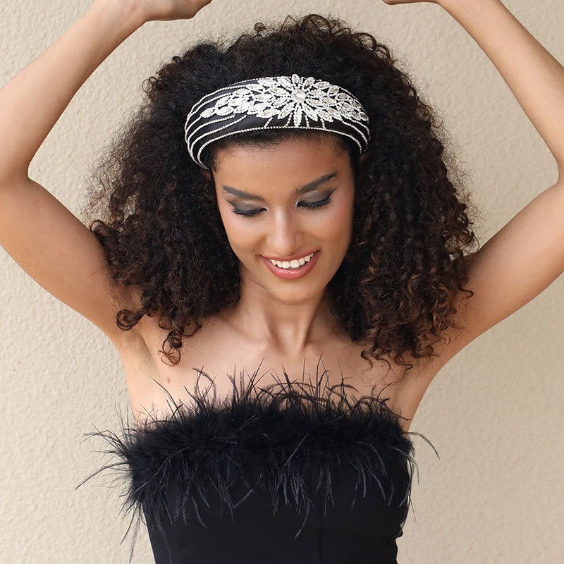 Baroque Wide Brimmed Diamond Headband