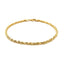 14k Yellow Gold Solid Diamond Cut Rope Bracelet - 3.0mm