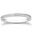 14k White Gold Slender Channel Set Diamond Wedding Ring Band