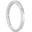 14k White Gold Slender Channel Set Diamond Wedding Ring Band
