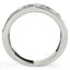 Bague à Motif Carré Sertie de Diamants en Or Blanc 14k