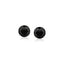 Boucles d'oreilles en or blanc 14k avec zircon cubique noir