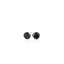 Boucles d'oreilles en or blanc 14k avec zircon cubique noir