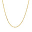 Chaîne en or jaune 10 carats avec coupe diamant en corde - 1,5 mm