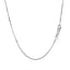 Cadena Clásica de Caja de Oro Blanco de 14k - 0.8mm