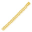 14k Yellow Gold Solid Double Link Charm Bracelet - 10mm