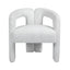 Teddy fabric modern design dining chair,open-Back ,modren kitchen armchair for Dinging Room(BEIGE) - Korvel