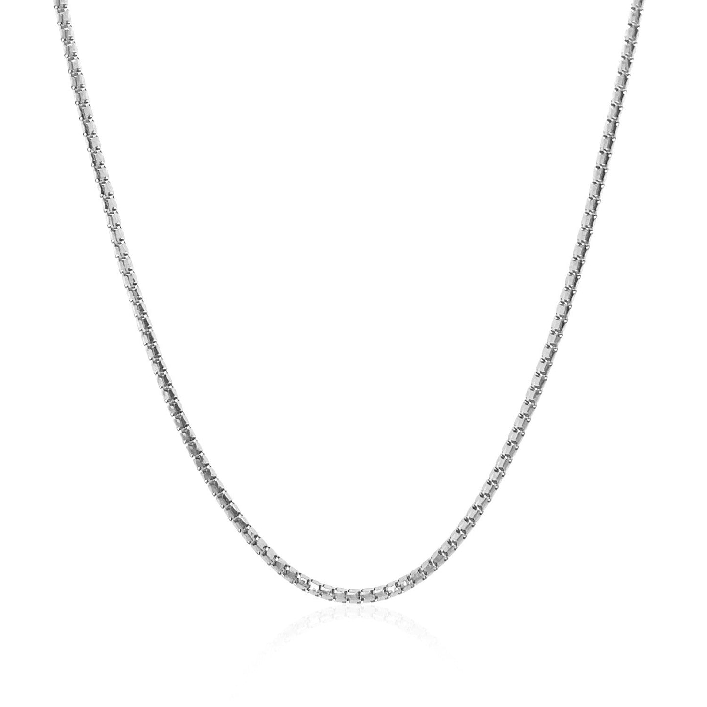 14k White Gold Ice Chain Necklace - 1.3mm